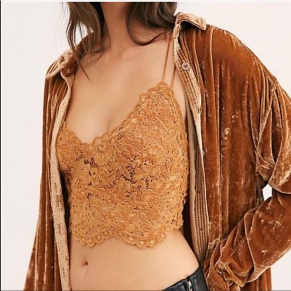 Free People Other - FREE PEOPLE Celine Burnt Caramel Bralette Sz M